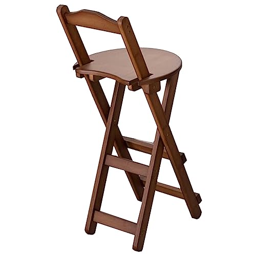 JDKJSBF Barhocker faltbar mit Rückenlehnenschalterhocker Holz moderner Barhocker Küchenhocker mit Fußstütze für Home Stool Breakfast Barhocker, Keine Montage (Farbe: /braun) Thoughtful von JDKJSBF