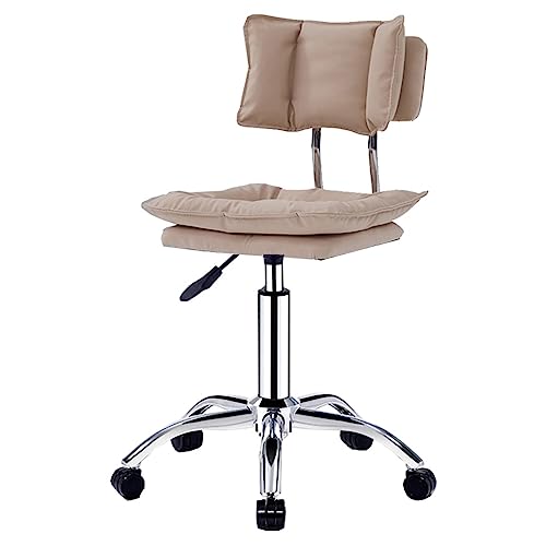JDKJSBF Barhockerhöhe Verstellbarer Barhocker mit im Rückenlehnen moderner rotierbarer Bistro -Stuhlschalter PU -Leder -Küchenhocker Industriehocker mit Fußstütze (Farbe: /braun, Größe: a) Thoughtful von JDKJSBF