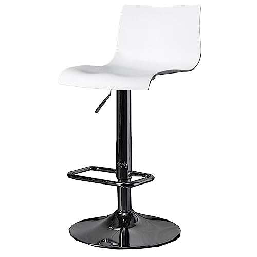 JDKJSBF Barhockhöhe einstellbare rotierende Bistrohocker -Barhocker mit Rückenlehne moderner Thekehocker Küchenhocker mit Fußstütze für Bar Speisezimmer Frühstückshocker mit Rücken (Farbe: /Schwarz) von JDKJSBF