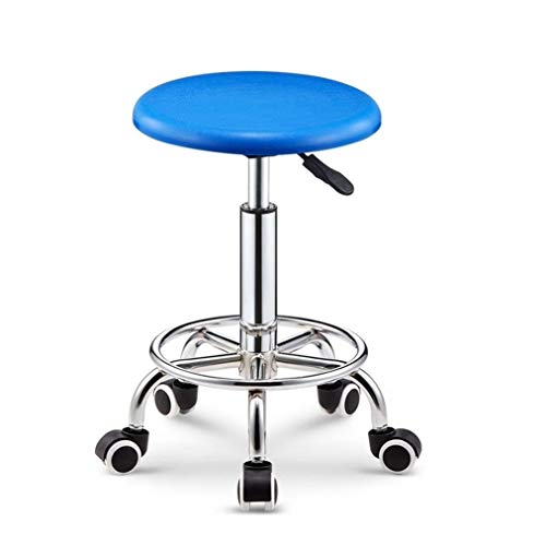 JDKJSBF Café Counter Stools Set von 2, verstellbare Schwenkstabhocker, Bequeme Küchenstangenhocker (Farbe: Barhocker Set von 2 Blau) Thoughtful von JDKJSBF