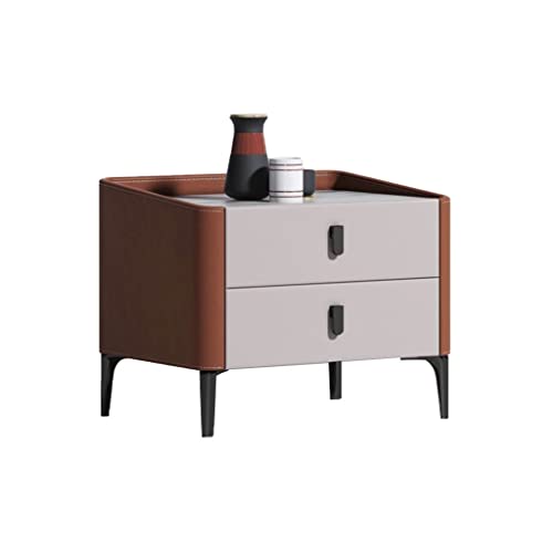 JDKJSBF Couch Schreibtisch Nachttisch Doppelschichtiger Spind Wohnzimmer Schlafzimmer Nachttisch Multifunktionsspind Marmor Arbeitsplatte Rack Kleiner Tisch (B) Thoughtful von JDKJSBF