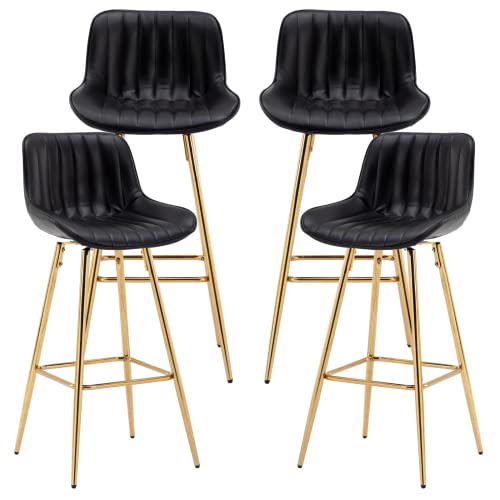 JDKJSBF Counter Height Bar Stools 30 Zoll Barhocker Set aus 4 Schwenkkuppendhocker mit goldenen Beinen modern Thoughtful von JDKJSBF