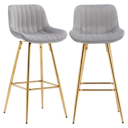 JDKJSBF Counter Height Bar Stools 30 Zoll Barhocker Set von 2 Drehschalter Hockern mit goldenen Beinen modern Thoughtful von JDKJSBF