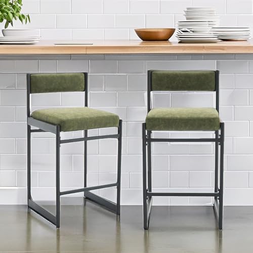 JDKJSBF Counter Height Bar Stoolsgreen Counterhocker Set aus 2 modernen Leder -Theken -Barhockern mit Metallbeinen Armless Kitchen Island Stühle 26 Zoll Square Industrial Style Stools Thoughtful JDKJSBF Counter Height Bar Stoolsgreen Counterhocker Set aus 2 modernen Leder -Theken -Barhockern mit Metallbeinen Armless Kitchen Island Stühle 26 Zoll Square Industrial Style Stools Thoughtful von JDKJSBF