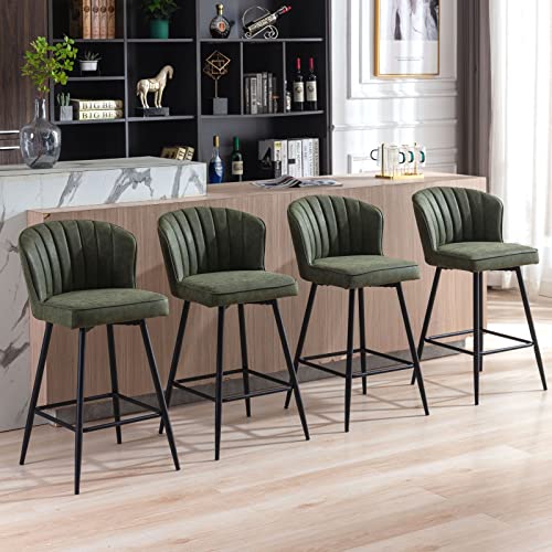 JDKJSBF Counter Height Bar Stoolsgreen Leder Counterhocker Set von 4 Mitte des Jahrhunderts modern Thoughtful JDKJSBF Counter Height Bar Stoolsgreen Leder Counterhocker Set von 4 Mitte des Jahrhunderts modern Thoughtful von JDKJSBF
