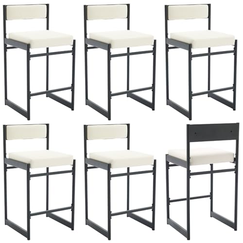 JDKJSBF Counter Height Bar Stoolsmodern Counterhocker Set aus 6 weißen Leder -Counterhöhen Barhocker mit Metallbeinen armlose Kücheninselstühle 26 Zoll Square Industrial Style Stools Thoughtful JDKJSBF Counter Height Bar Stoolsmodern Counterhocker Set aus 6 weißen Leder -Counterhöhen Barhocker mit Metallbeinen armlose Kücheninselstühle 26 Zoll Square Industrial Style Stools Thoughtful von JDKJSBF