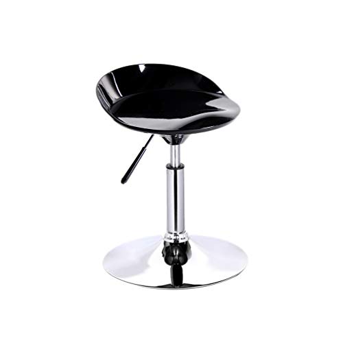 JDKJSBF Einstellbare Höhe Rollinghocker mit Rückendrehsitz und Rädern für Küchenbar schwarz 36 52 cm Thoughtful von JDKJSBF