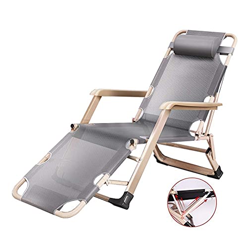 JDKJSBF Falten im Freien Sonnenlieger Liege Lounge Stuhl, Schwerelosigkeit gepolsterte Stühle Camping Terrasse Garten Vision Thoughtful von JDKJSBF