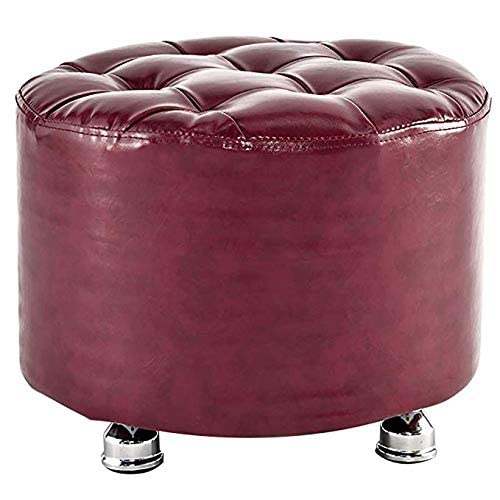 JDKJSBF Feste Farbhocker-Small-Hocker-Schuhschuhe Hocker Mode Kreatives Sofa-Bank-Tragenschuhe sitzend Pier Dressing Massivholz Kurzhocker Fußschemel (Farbe: Rot) Thoughtful von JDKJSBF