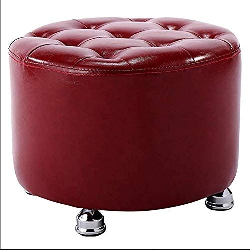 JDKJSBF Feste Farbhocker-Small-Hocker-Schuhschuhe Hocker Mode Kreatives Sofa-Bank-Tragenschuhe sitzend Pier Dressing Massivholz Kurzhocker Fußschemel (Farbe: Rot) Thoughtful von JDKJSBF