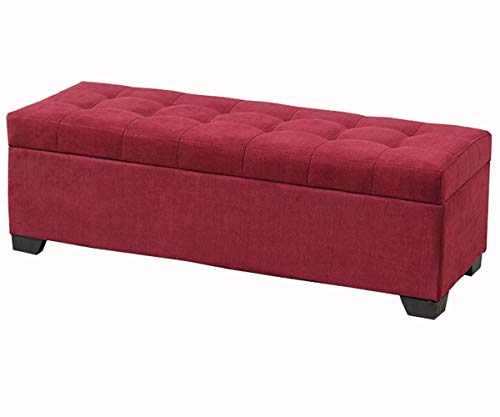 JDKJSBF Footstool, Faltbare Lagerung Ottoman Massivholz Polyester Stoff Stoffbox Moderner Stil Heben Schlafzimmer Pelzsofa Hockerlager Kapazität 330 lbs 100x45x40 cm Ottomans Thoughtful von JDKJSBF