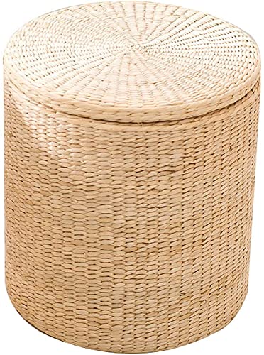 JDKJSBF Footstütze Ottoman Footstool Fußhocker Schuhschuhe Hocker Cattail Gewebe sitzend Pier handgefertigt Handschoffer mit Nicht rutschfuß Thoughtful von JDKJSBF