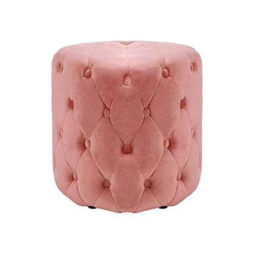 JDKJSBF Footstütze Tief geknöpfte runde osmanische Stuhlsitz multifunktionaler Footstool-Stuhlbett Endhocker Bruststuhl Füße (60 * 60 * 38 Grau)/Grau/60 * 60 * 38 cm Thoughtful von JDKJSBF
