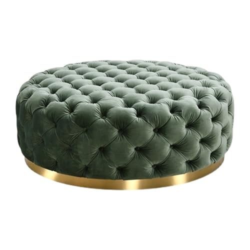 JDKJSBF Fußhocker ， Sofa Fußschemel ， Ottomane klein ， Schuhe wechseln Hocker ， Einkaufszentrum Rasthocker ， Pull-Button-Design verleihen dreidimensionaler Effekt Green-100x45 Thoughtful von JDKJSBF