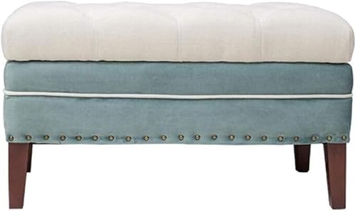 JDKJSBF Fußschemel, Fußhocker Ottoman Fußstütze rechteckige gepolsterte Tufted Sperree Bank Foyer Schuhe Hocker Wohnzimmer Schlafzimmer Hocker Thoughtful von JDKJSBF