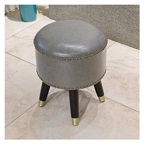 JDKJSBF Fußschemel, runder Fußhocker mit hochbeinigem Kuhleder gepolsterten Fußstützenschuhschuhschuh, Rasthocker -Sofa für Wohnzimmer Schlafzimmer Thoughtful JDKJSBF Fußschemel, runder Fußhocker mit hochbeinigem Kuhleder gepolsterten Fußstützenschuhschuhschuh, Rasthocker -Sofa für Wohnzimmer Schlafzimmer Thoughtful von JDKJSBF
