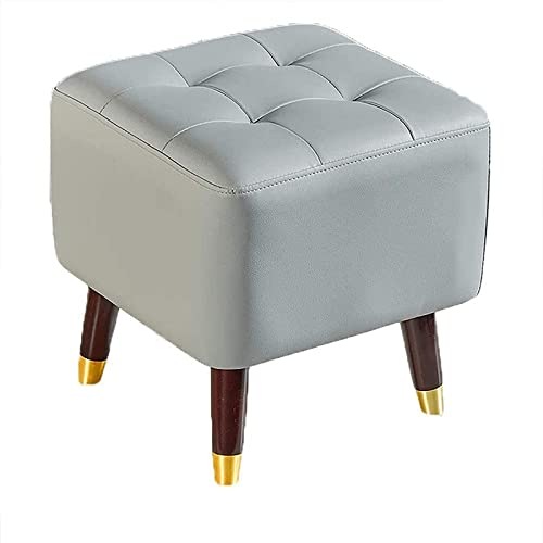 JDKJSBF Fußstütze Ottoman Fußhocker Fußstütze kleine Osmanenhocker, 16 'PU Leder Fußhocker - klein unter dem Schreibtisch, rechteckige Osmanenstuhl - für Schlafzimmer Kaffee TA/K Grün Thoughtful von JDKJSBF