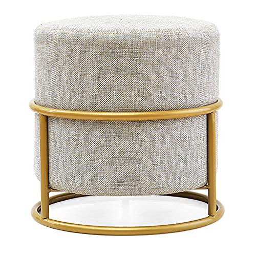 JDKJSBF Haushaltswäsche Fußhocker Nordisch weiche gepolsterte Schuhschuhe Kleiner Hocker mit Goldener Metallbasis, grau Thoughtful JDKJSBF Haushaltswäsche Fußhocker Nordisch weiche gepolsterte Schuhschuhe Kleiner Hocker mit Goldener Metallbasis, grau Thoughtful von JDKJSBF