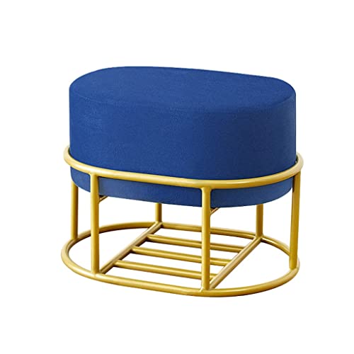 JDKJSBF Heimfell Wohnzimmer Stuhl Sofa Footstool Nordic Storage Ottomans Hocker Ovaler Schuhersatz Stufe Stuhl Thoughtful von JDKJSBF