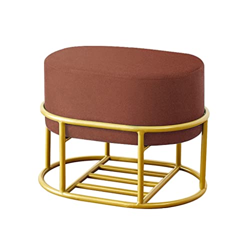 JDKJSBF Heimfell Wohnzimmer Stuhl Sofa Footstool Nordic Storage Ottomans Hocker Ovaler Schuhersatz Stufe Stuhl Thoughtful von JDKJSBF