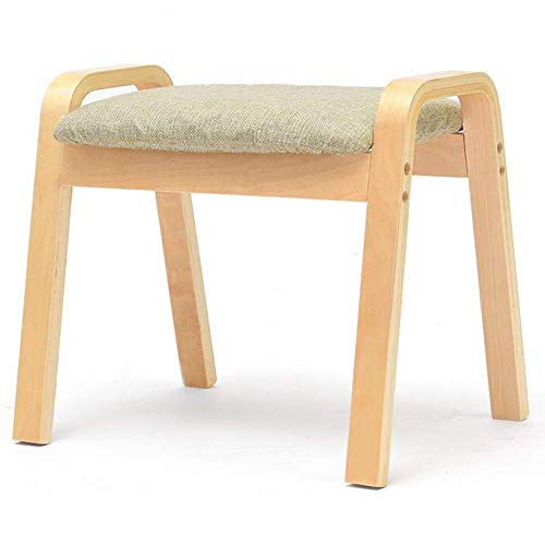 JDKJSBF Heimhockerschuhschuhe Hocker Mode Kreatives Wohnzimmer Einfaches Sofa Fußschemel Massivholz Quadrathocker Erwachsene kleine Bank Thoughtful von JDKJSBF