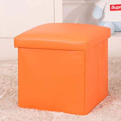 JDKJSBF Klapperlagerung Ottoman Bank FootRest Stuhl Couchtisch Cube Box Orange 12x12x12 Zoll schnell und einfach montiert zum Camping Thoughtful von JDKJSBF