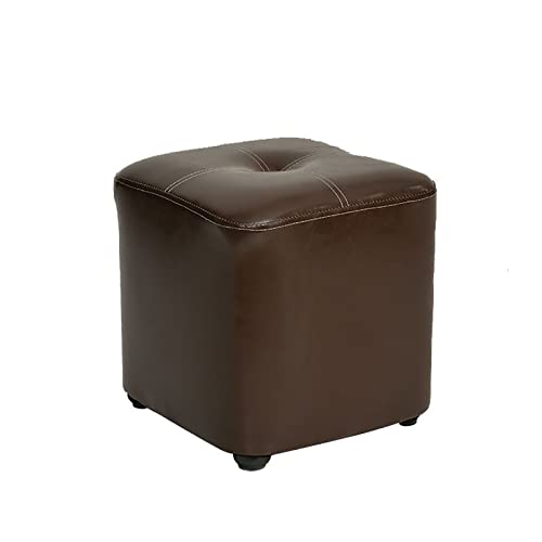 JDKJSBF Kleine Fußschemel -PU -Leder -Ottoman -Fußstütze Moderne Heim Wohnzimmer Schlafzimmer Rechteckige Hocker mit gepolstertem Sitz, C, s Thoughtful von JDKJSBF
