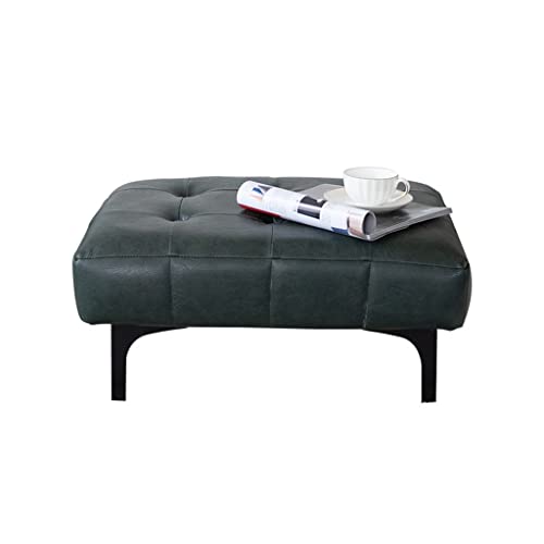JDKJSBF Kleine Lederschuhhocker-Eingangshalle Fußstütze Osmanische Bankbett End-Footstool für Chaise Lounge Liegestuhl Sofa Thoughtful von JDKJSBF