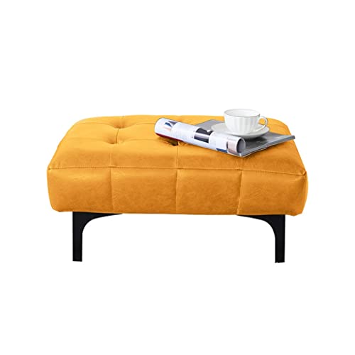 JDKJSBF Kleine Lederschuhhocker-Eingangshalle Fußstütze Osmanische Bankbett End-Footstool für Chaise Lounge Liegestuhl Sofa Thoughtful von JDKJSBF