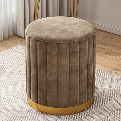JDKJSBF Kleine osmanische Samt Fußstützen Fußstuhl Round Polsters Fußstopp für Wohnzimmer Schlafzimmer Moderne runde Samt Ottoman Fußstützenhocker, Blau Thoughtful JDKJSBF Kleine osmanische Samt Fußstützen Fußstuhl Round Polsters Fußstopp für Wohnzimmer Schlafzimmer Moderne runde Samt Ottoman Fußstützenhocker, Blau Thoughtful von JDKJSBF