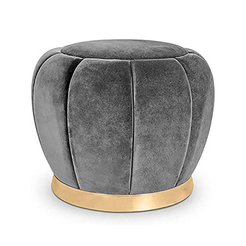 JDKJSBF Kleine runde Tufted Velvet Ottoman Footstool, gepolsterte Fußstütze mit Goldener Schuhschuhschuhschuhstuhl für zusätzliche Sitzrötchen Thoughtful JDKJSBF Kleine runde Tufted Velvet Ottoman Footstool, gepolsterte Fußstütze mit Goldener Schuhschuhschuhschuhstuhl für zusätzliche Sitzrötchen Thoughtful von JDKJSBF