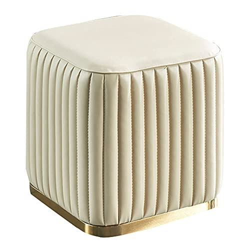 JDKJSBF Kleiner Footemefokal -Quadratsofa -Hocker Beige -Basis, Beige, 32 cmx32cmx35 cm Thoughtful von JDKJSBF