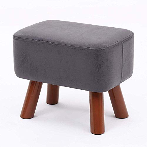 JDKJSBF Kleiner Ottoman Fußhocker, Leder Fuß Ruhhocker Vintage Polsterte Fußstützenhocker - Sofahocker rechteckig mit massiven Holzbeinen Thoughtful JDKJSBF Kleiner Ottoman Fußhocker, Leder Fuß Ruhhocker Vintage Polsterte Fußstützenhocker - Sofahocker rechteckig mit massiven Holzbeinen Thoughtful von JDKJSBF
