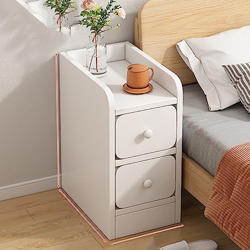 JDKJSBF Kompakter moderner Nachttisch mit schlichtem Design für kleine Schlafzimmer. Ultraschmaler Nachttisch mit rissiger Oberfläche (Maße: B 40 x 34 x 50 cm). Thoughtful von JDKJSBF