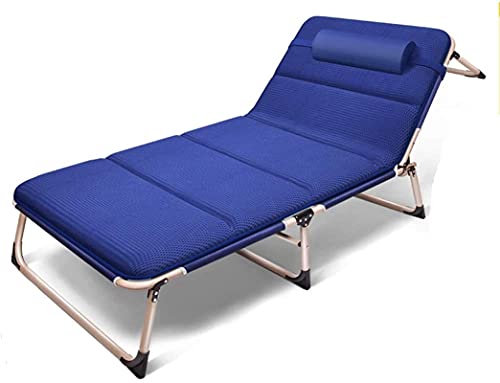 JDKJSBF Liegeklapperdeckstuhl Stahl im Freien Faltbare Liegeliege Loungable Sun Sun Lounge Stuhl Sicht Thoughtful von JDKJSBF