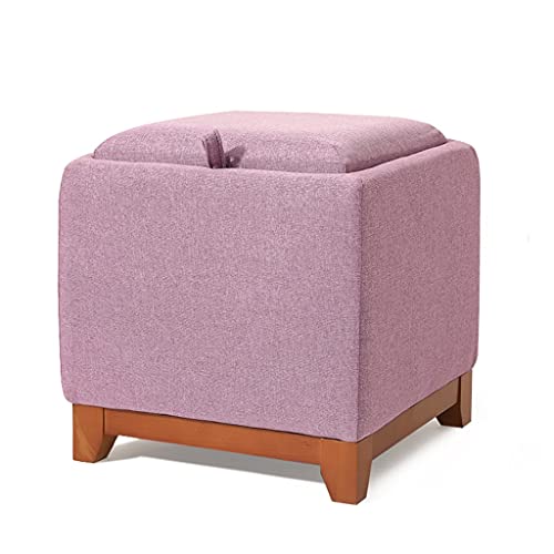 JDKJSBF Lila Kleiner osmanischer Hocker Würfel Kaffeetablett Nettisch -Schuhhocker für Schlafzimmer Wohnzimmer Kaffeetablett Thoughtful von JDKJSBF