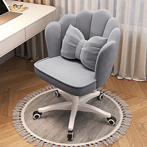 JDKJSBF Mitte des Jahrhunderts moderner Eitelkeithocker mit Rückenlehne und weich gepolstertem Pad bequemer, überbrochener Stuhl für Esszimmer oder Schlafzimmer Thoughtful von JDKJSBF