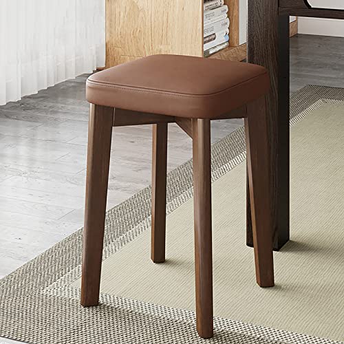 JDKJSBF Moderne Bauernhaus Counter Height Bar Stools Set aus 2 stapelbaren Holzhocker mit weichem Sitz Rückenless Design Perfekt für Kücheninsel oder Bar Brown 12x12x18 Zoll Thoughtful JDKJSBF Moderne Bauernhaus Counter Height Bar Stools Set aus 2 stapelbaren Holzhocker mit weichem Sitz Rückenless Design Perfekt für Kücheninsel oder Bar Brown 12x12x18 Zoll Thoughtful von JDKJSBF