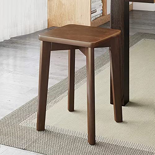 JDKJSBF Moderne Bauernhaus Wood Bar Stools Set von 2 für Küchentheke Rückenless stapelbare Stühle mit weichen Sitzen 12x12x18 Zoll ideal für die Insel- und Barfläche Thoughtful von JDKJSBF