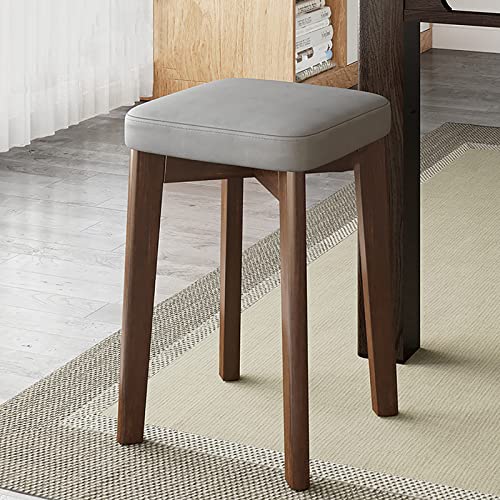 JDKJSBF Moderne Counter Height Barhocker mit weichen Kissen stapelbare Bauernhausstühle für Kücheninsel graue 2 -Set von 2 Thoughtful von JDKJSBF