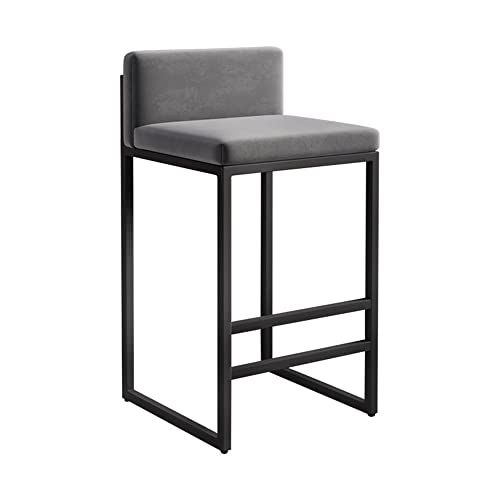 JDKJSBF Moderne gepolsterte Counterhöhe Barhocker mit Rückenlehne und Metallbeinen ideal für Barküche und Esszimmer Thoughtful von JDKJSBF