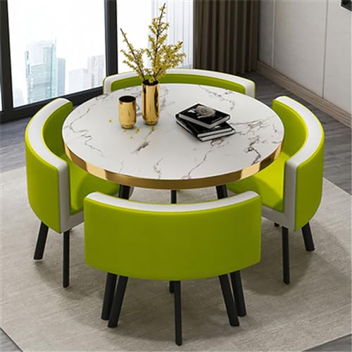 JDKJSBF Moderne runde Frühstücksbar Tischset mit Vier Hockerfläche Sparmöbel für Küchen-/Esszimmer Thoughtful JDKJSBF Moderne runde Frühstücksbar Tischset mit Vier Hockerfläche Sparmöbel für Küchen-/Esszimmer Thoughtful von JDKJSBF