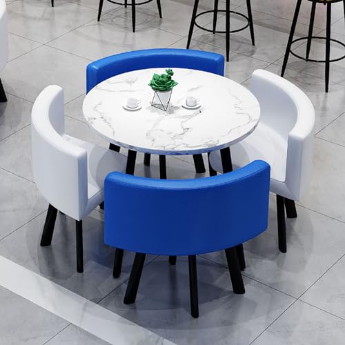 JDKJSBF Moderne runde Küchenfrühstücksbart -Tischset mit Vier Hockerfläche Sparmöbel für Esszimmer oder Bürobereich Thoughtful von JDKJSBF