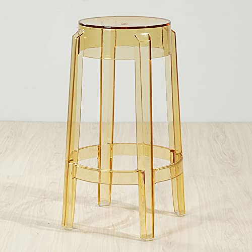 JDKJSBF Moderner Acryl -Counterhöhehocker mit transparentem Sitz gelb 26 Zoll Thoughtful von JDKJSBF