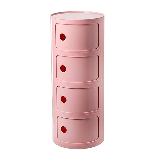 JDKJSBF Moderner Nachttisch im nordischen Stil mit kreisförmigem Design in Hellrosa. 4-lagiger Mini-Seitenschrank Thoughtful JDKJSBF Moderner Nachttisch im nordischen Stil mit kreisförmigem Design in Hellrosa. 4-lagiger Mini-Seitenschrank Thoughtful von JDKJSBF