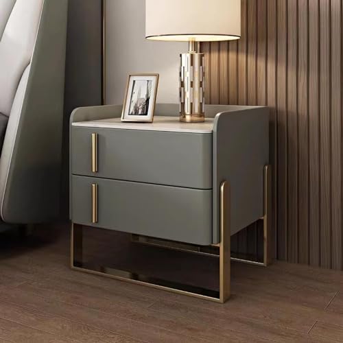 JDKJSBF Moderner Nachttisch mit Lederoberfläche, 2er-Set mit Schublade, Metallsockel, Nachttisch, Kommode für Schlafzimmer Thoughtful JDKJSBF Moderner Nachttisch mit Lederoberfläche, 2er-Set mit Schublade, Metallsockel, Nachttisch, Kommode für Schlafzimmer Thoughtful von JDKJSBF