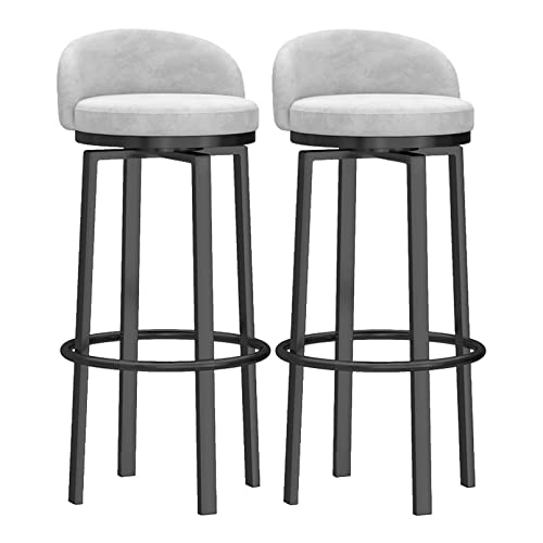 JDKJSBF Moderner Samt -Schwenk -Barhocker Set von 2 mit Rückenlehne für Kücheninsel Weiß Thoughtful JDKJSBF Moderner Samt -Schwenk -Barhocker Set von 2 mit Rückenlehne für Kücheninsel Weiß Thoughtful von JDKJSBF