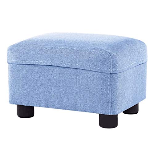 JDKJSBF Multifunktionaler Stoff Footstool Erwachsener Wohnzimmer Sofa Bank umschalten Schuhbank Kleiner Quadrathocker, Heim Wohnzimmer Erwachsene Massivholz Esshocker (Farbe: a) Thoughtful von JDKJSBF