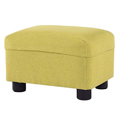 JDKJSBF Multifunktionaler Stoff Footstool Erwachsener Wohnzimmer Sofa Bank umschalten Schuhbank Kleiner Quadrathocker, Heim Wohnzimmer Erwachsene Massivholz Esshocker (Farbe: a) Thoughtful von JDKJSBF