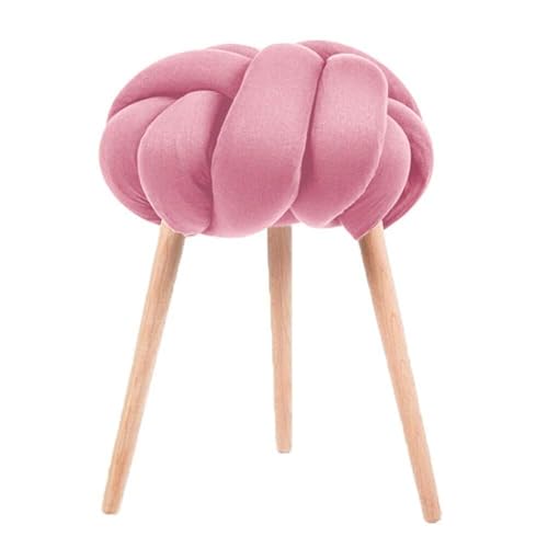 JDKJSBF Ottomane Hocker Ottomane Fußhocker Fußhocker Ottomane Sofa Hocker Stoff Schuhhocker kleine Fußhocker Ankleidehocker Fußstütze Holzbeine Beistelltische Hocker Wohnzimmer (gelb) durchdacht von JDKJSBF